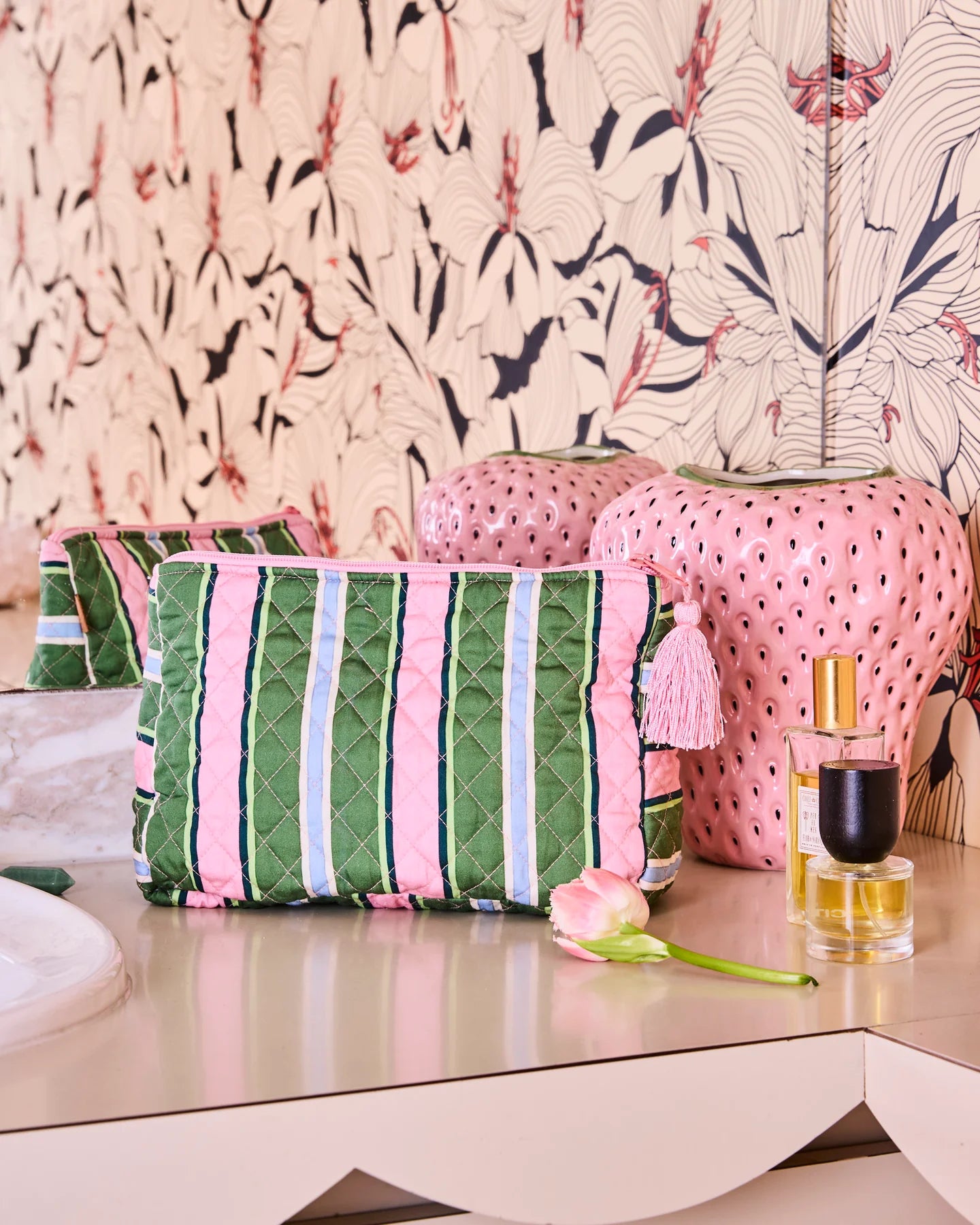 Cactus Stripe Toiletry Purse