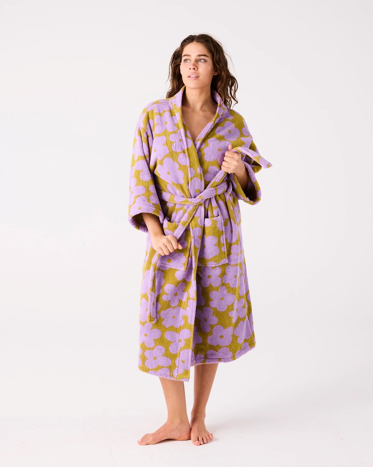Big Flower Bath Robe
