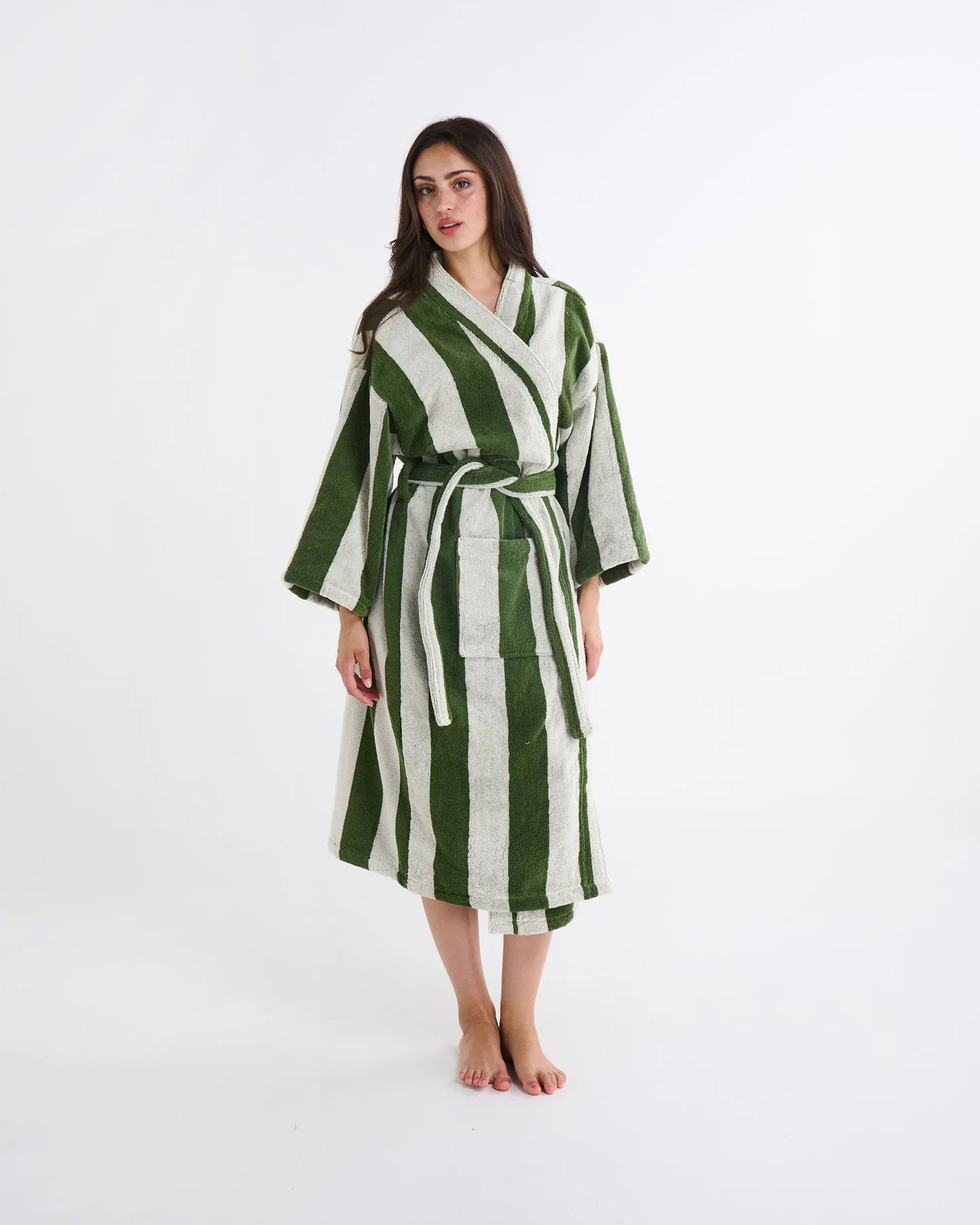Moss Stripe Bath Robe