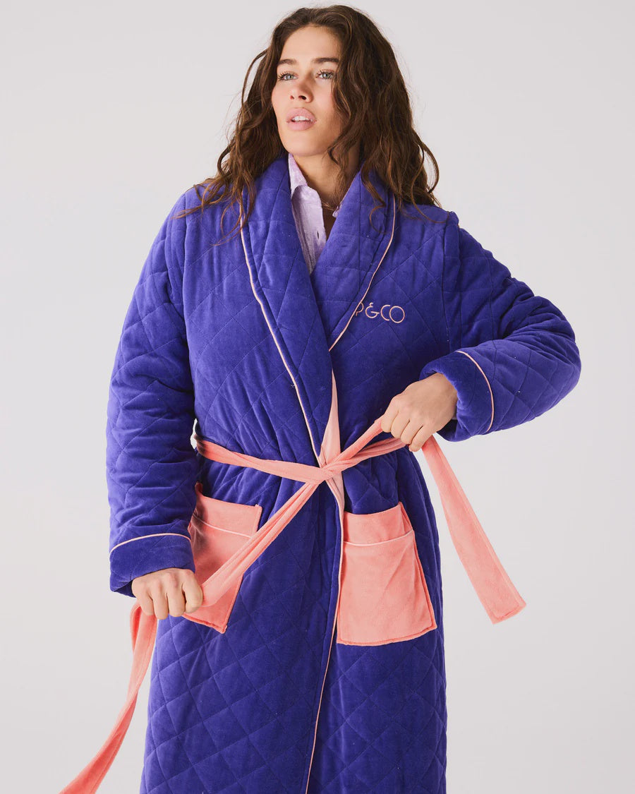 Mulberry Pie Velvet Robe